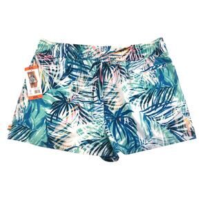 Ocean Pacific Ladies Shorts Tropical Teal Size XXL New NWT